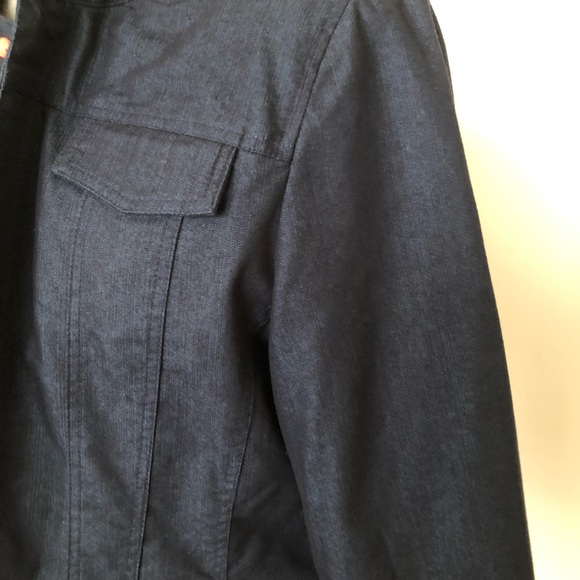 Alfred Dunner Womens 12 Open Front Denim Look 3/4 Sleeves Light Weight Jacket - Picture 6 of 10